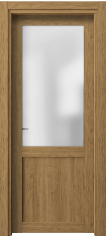 Межкомнатная дверь Neo 2122 Грецкий орех Сатинированное стекло Цена 20599 ₽ | Volhovec