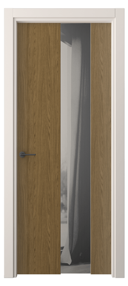 Межкомнатная дверь Freedom 4226 Торфяной дуб Двустороннее серое зеркало, триплекс, 8 мм  Цена 32239 ₽ | Volhovec