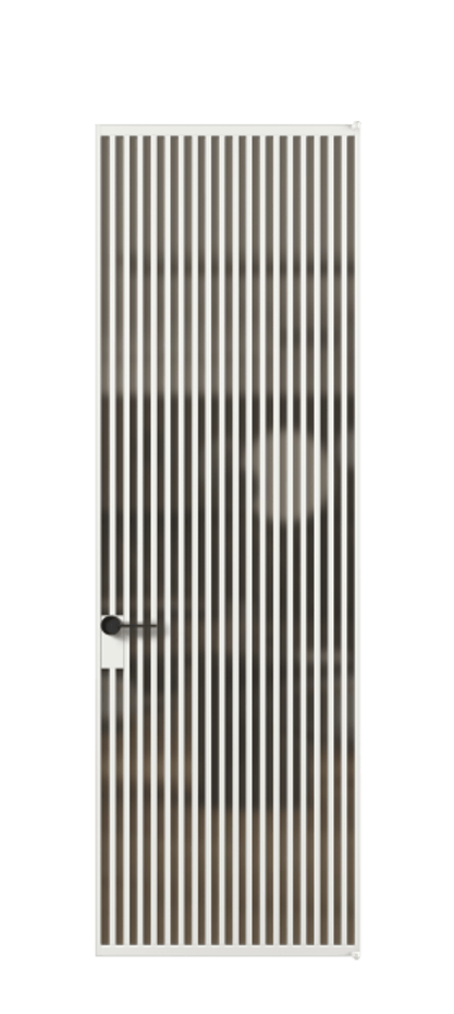 Алюминиевая дверь АЛПЛ040.06 Алюминий белоснежный Сатинированное бронзовое стекло, триплекс Цена 193490  | Volhovec