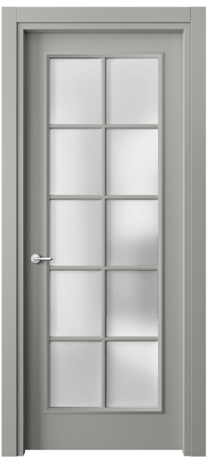 Дверь межкомнатная Paris 8102 Матовый нейтральный серый Сатинированное стекло Гладкий наличник МНСР Цена 76999 ₽ Наличники уже входят в базовый комплект. Фабрика дверей Волховец 8 (800) 551 43 19 Межкомнатная дверь Paris 8102 Матовый нейтральный серый Сатинированное стекло Цена 76999 ₽| Volhovec