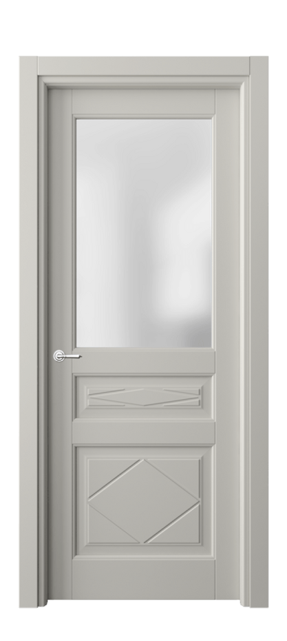 Межкомнатная дверь Toscana Rombo 6344 Бук тёплый серый Сатинированное стекло Цена 101199 ₽ | Volhovec