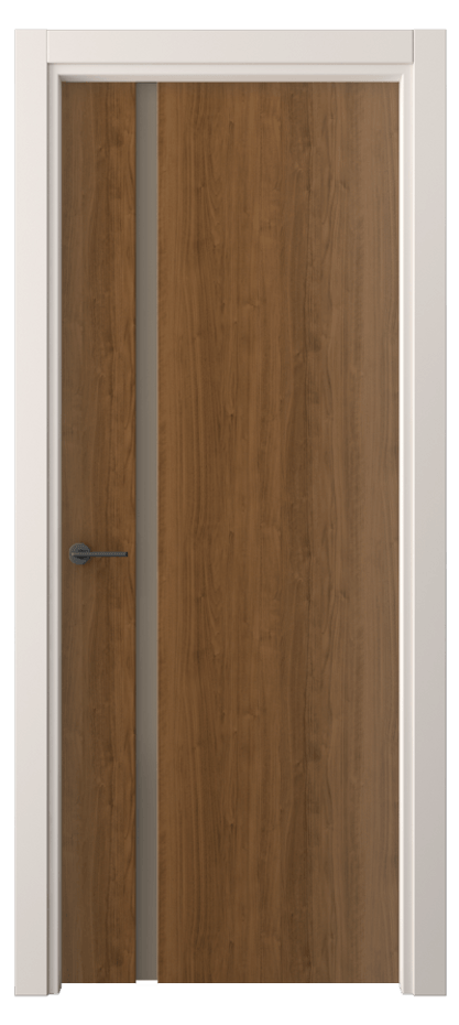 Межкомнатная дверь Freedom 4222 Лесной орех Сатинированное бронзовое стекло, триплекс, 8 мм Цена 30639 ₽ | Volhovec