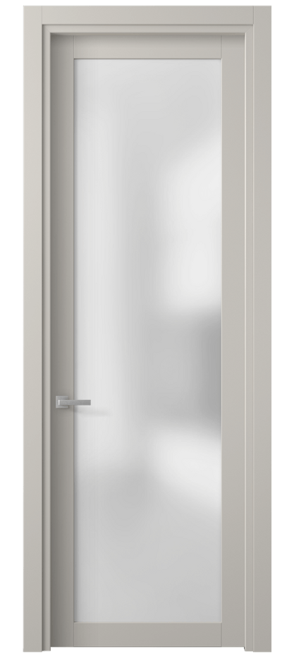 Межкомнатная дверь Planum 2102 Матовый облачно-серый Сатинированное стекло Цена 37999 ₽ | Volhovec