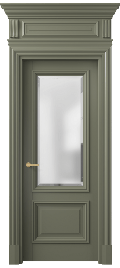 Дверь межкомнатная Антик 7302 Матовый оливковый тёмный Сатинированное стекло с фацетом КЭП + Объёмный фриз + Карниз МОТ Цена 162309 ₽ Наличники уже входят в базовый комплект. Фабрика дверей Волховец 8 (800) 551 43 19 Межкомнатная дверь Антик 7302 Матовый оливковый тёмный Сатинированное стекло с фацетом Цена 162309 ₽ | Volhovec