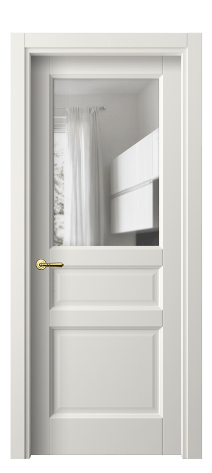 Межкомнатная дверь Galant 1432 Софт-тач белоснежный Прозрачное стекло, 4 мм Цена 161440 AMD | Volhovec