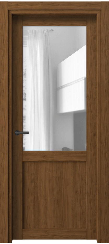 Межкомнатная дверь Neo 2122 Лесной орех Прозрачное стекло, триплекс, 6 мм Цена 30899 ₽ | Volhovec