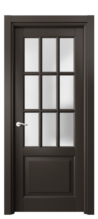 Межкомнатная дверь Лигнум 0748 Матовый антрацит Сатинированное стекло Цена 115299 ₽ | Volhovec