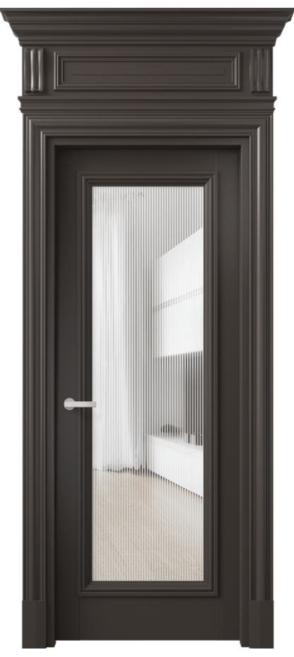 Дверь межкомнатная Antique 7300 Бук антрацит Рифлёное стекло "Дюна", триплекс КЭП + Объёмный фриз + Карниз БАН Цена 168609 ₽ Наличники уже входят в базовый комплект. Фабрика дверей Волховец 8 (800) 551 43 19 Межкомнатная дверь Antique 7300 Бук антрацит Рифлёное стекло "Дюна", триплекс Цена 168609 ₽ | Volhovec