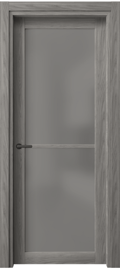 Межкомнатная дверь Нео 2108 Имбирный ясень Сатинированное серое стекло, триплекс Цена 31139 ₽ | Volhovec