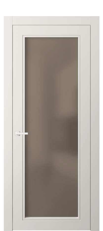 Дверь межкомнатная Neo Classic 8000 Матовый пудровый белый Сатинированное бронзовое стекло, триплекс Гладкий компланарный наличник МПБЛ Цена 74699 ₽ Наличники уже входят в базовый комплект. Фабрика дверей Волховец 8 (800) 551 43 19 Межкомнатная дверь Neo Classic 8000 Матовый пудровый белый Сатинированное бронзовое стекло, триплекс Цена 74699 ₽ | Volhovec