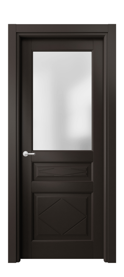 Межкомнатная дверь Тоскана Ромбо 6344 Матовый антрацит Сатинированное стекло Цена 99599 ₽ | Volhovec