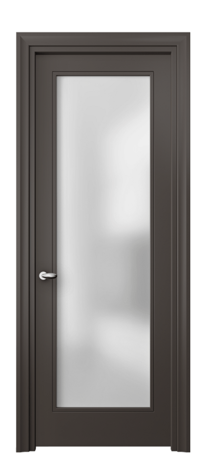 Межкомнатная дверь Эссе 8502 Матовый антрацит Сатинированное стекло Цена 70999 ₽ | Volhovec