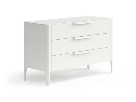 Мебель Комод Piega 3 ящика. Цвет Матовый тёплый серый. Материал Гладкая эмаль. Коллекция Комод Piega 3 ящика. Картинка.