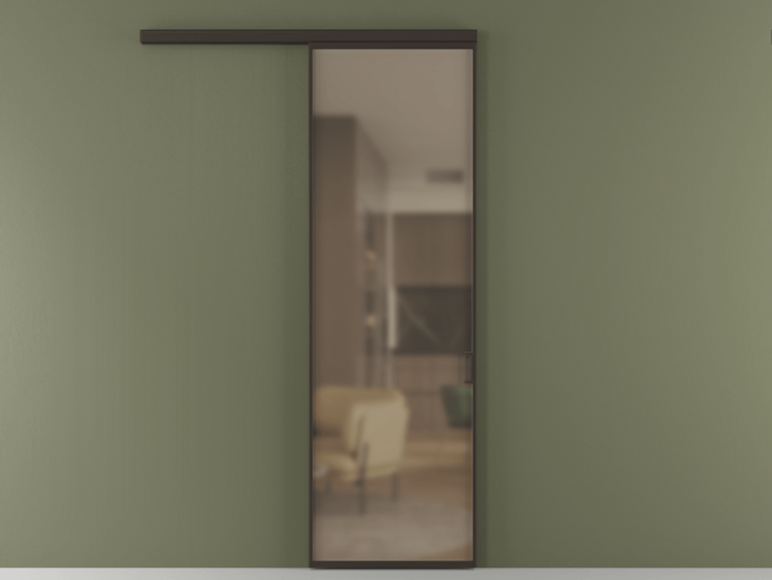 Перегородка Формато вдоль стены 1 створка АЛПР 040.01 Алюминий антрацит Сатинированное бронзовое стекло, триплекс. Цена 101760 ₽ 1. Полотно (800/2100 мм)
2. Комплект установки раздвижной системы
3. Базовый комплект фурнитуры
4.Ручка Рондо. Фабрика дверей Волховец 8 (800) 551 43 19 Перегородка Формато вдоль стены 1 створка АЛПР 040.01 Алюминий антрацит Сатинированное бронзовое стекло, триплекс Цена 101760 ₽ | Volhovec