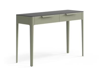 Мебель Консоль Piega 2 ящика. Цвет Матовый оливковый тёмный. Материал Гладкая эмаль. Коллекция Консоль Piega 2 ящика. Фото. Мебель Консоль Piega 2 ящика. Цвет Матовый оливковый тёмный. Материал Гладкая эмаль. Коллекция Консоль Piega 2 ящика. Картинка.