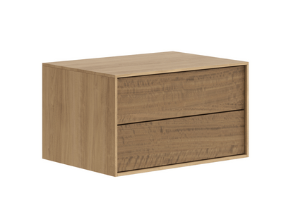 Мебель Тумба подвесная прикроватная Module 2 ящика. Цвет Грецкий орех. Материал Ламинатин. Коллекция Тумба подвесная прикроватная Module 2 ящика. Картинка.