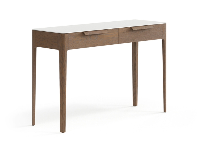 Мебель Консоль Piega 2 ящика. Цвет Дуб туманный матовый. Материал Массив дуба матовый. Коллекция Консоль Piega 2 ящика. Картинка.