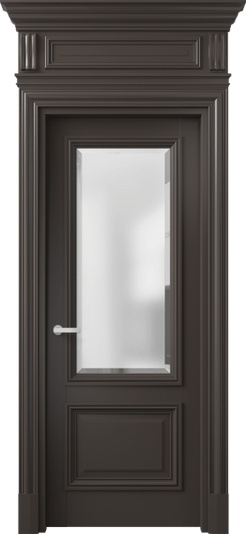 Дверь межкомнатная 7302 МАН САТ-Ф. Цвет Матовый антрацит. Материал Гладкая эмаль. Коллекция Антик. Картинка.