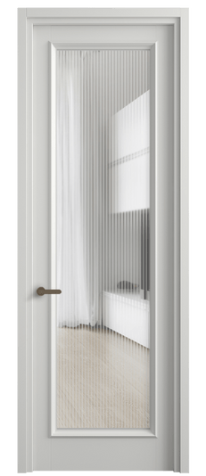 Дверь межкомнатная 6702 МССР MORU. Цвет Матовый светло-серый. Материал Гладкая эмаль. Коллекция Шарм. Картинка.