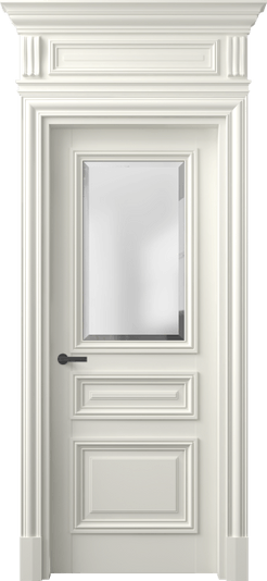 Дверь межкомнатная 7304 МЖМ САТ-Ф. Цвет Матовый жемчужный. Материал Гладкая эмаль. Коллекция Антик. Картинка.