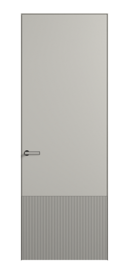 Дверь межкомнатная ПУ 8202 МТСР. Цвет Матовый тёплый серый. Материал Гладкая эмаль. Коллекция Вельвет. Картинка.