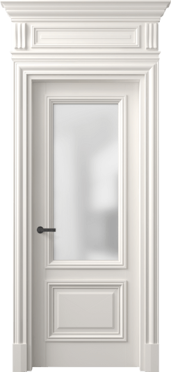 Дверь межкомнатная 7302 МПБЛ САТ. Цвет Матовый пудровый белый. Материал Гладкая эмаль. Коллекция Антик. Картинка.