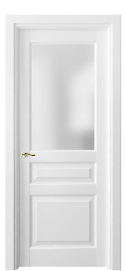 Дверь межкомнатная 0710 МБЛ САТ. Цвет Матовый белоснежный. Материал Гладкая эмаль. Коллекция Лигнум. Картинка.
