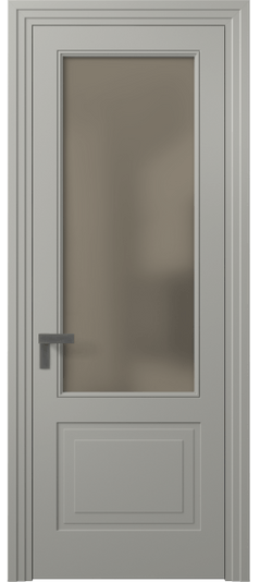 Дверь межкомнатная 8352 МНСР Бронза сатин. Цвет Матовый нейтральный серый. Материал Гладкая эмаль. Коллекция Rocca. Картинка.