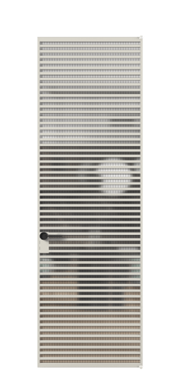 Дверь межкомнатная АЛПЛ040.06 Mesh silver АОС. Цвет Алюминий облачно-серый. Материал Алюминий в эмали. Коллекция Formato. Картинка.