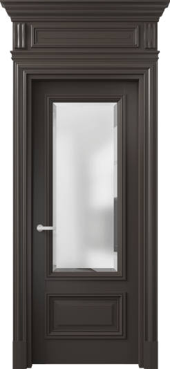 Дверь межкомнатная 7306 МАН САТ-Ф. Цвет Матовый антрацит. Материал Гладкая эмаль. Коллекция Антик. Картинка.