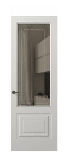 Дверь межкомнатная 8452 МТСР БР ГРА. Цвет Матовый тёплый серый. Материал Гладкая эмаль. Коллекция Mascot. Картинка.