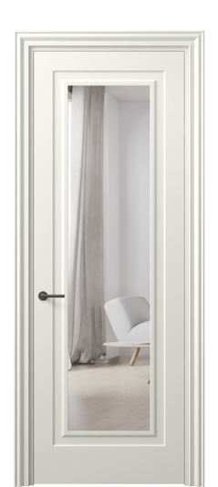 Межкомнатная дверь 8403 МЖМ Зеркало с одной стороны. Цвет Матовый жемчужный. Материал Гладкая эмаль. Коллекция Mascot. Фото. Дверь межкомнатная 8403 МЖМ Зеркало с одной стороны. Цвет Матовый жемчужный. Материал Гладкая эмаль. Коллекция Mascot. Картинка.