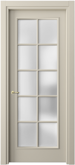 Дверь межкомнатная 8102 МБСР САТ. Цвет Матовый бежево-серый. Материал Гладкая эмаль. Коллекция Париж. Картинка.