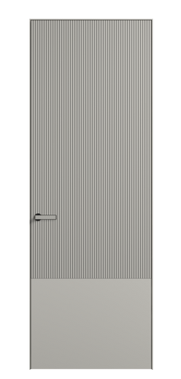Дверь межкомнатная АКП 8203 МТСР. Цвет Матовый тёплый серый. Материал Гладкая эмаль. Коллекция Вельвет. Картинка.