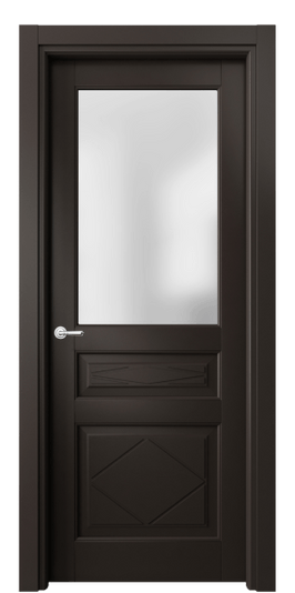 Дверь межкомнатная 6344 МАН САТ. Цвет Матовый антрацит. Материал Гладкая эмаль. Коллекция Тоскана Ромбо. Картинка.