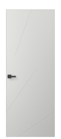Дверь межкомнатная АКП 8058 МССР. Цвет Матовый светло-серый. Материал Гладкая эмаль. Коллекция Linea. Картинка.
