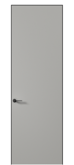 Дверь межкомнатная 0010 АКП МНСР. Цвет Матовый нейтральный серый. Материал Гладкая эмаль. Коллекция Planum Pro. Картинка.