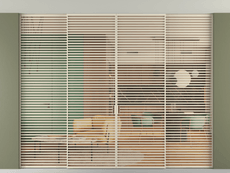 Перегородка Formato внутри проёма скрытое крепление в потолок 4 створки