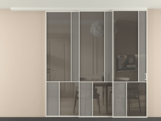 Перегородка Mosaic вдоль стены телескопик синхро 3