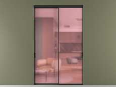 Перегородка Formato внутри проёма двустворчатая