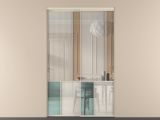 Перегородка Mosaic внутри проёма 2 створки