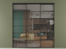 Перегородка Формато внутри проёма 3 створки