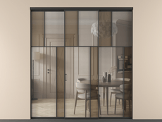 Перегородка Mosaic внутри проёма 3 створки