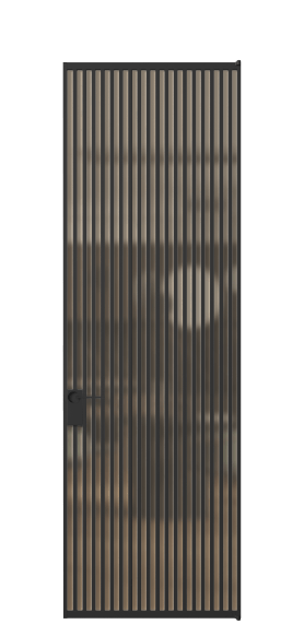 Дверь межкомнатная АЛПЛ040.07 САТ ОРАНЖ ЧЕР. Цвет Алюминий Черный. Материал Алюминий. Коллекция Formato. Картинка.